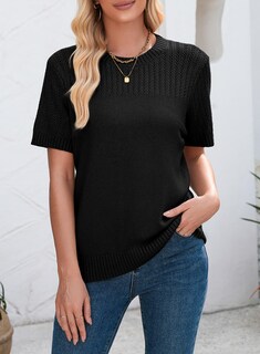 Foto 3 | Tops Dokotoo, Camisas De Manga Corta, Suéteres Para Mujer, Color Negro S - Venta Internacional.