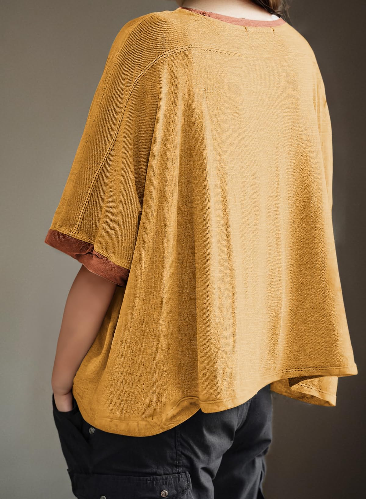 Foto 4 pulgar | Camisetas Tops Dokotoo Para Mujer, Cuello Redondo, Bloques De Color, Verano 2025 - Venta Internacional.