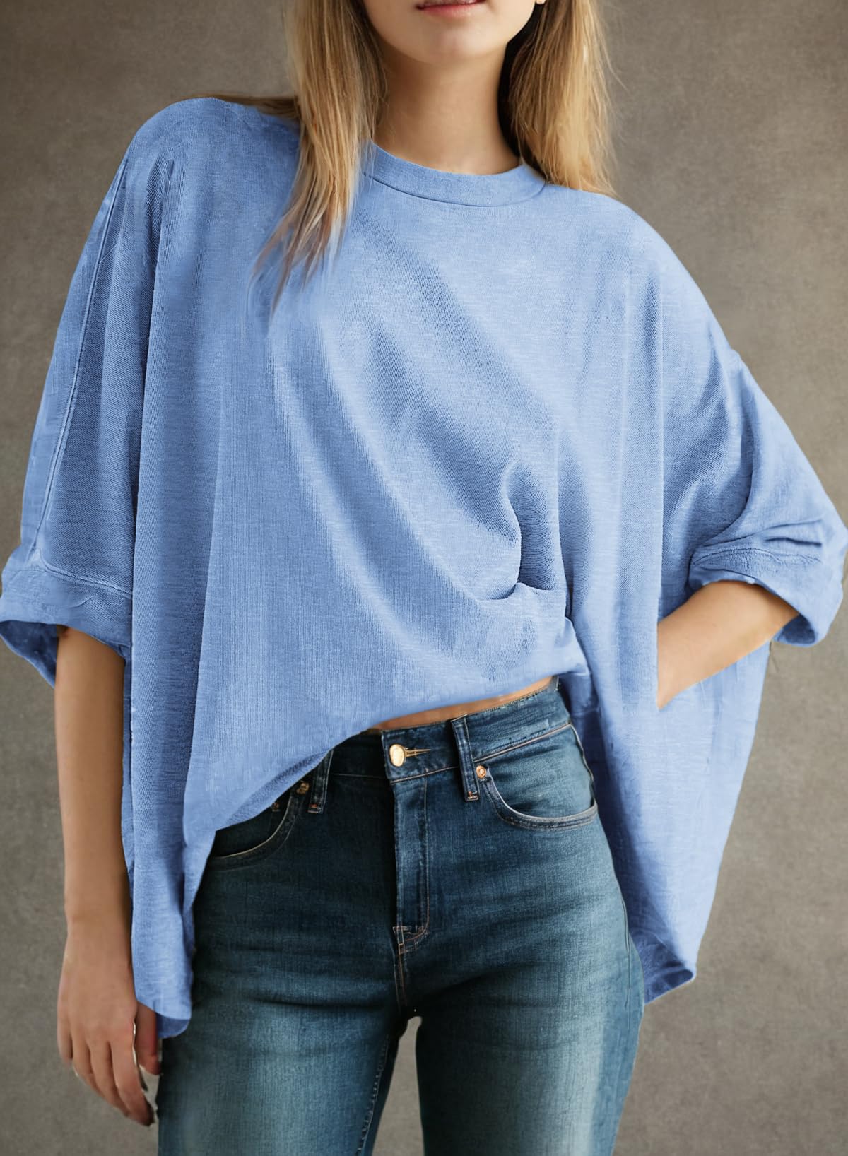 Foto 3 pulgar | Camisa Dokotoo Summer Para Mujer, Talla Grande, Color Azul Oscuro - Venta Internacional.