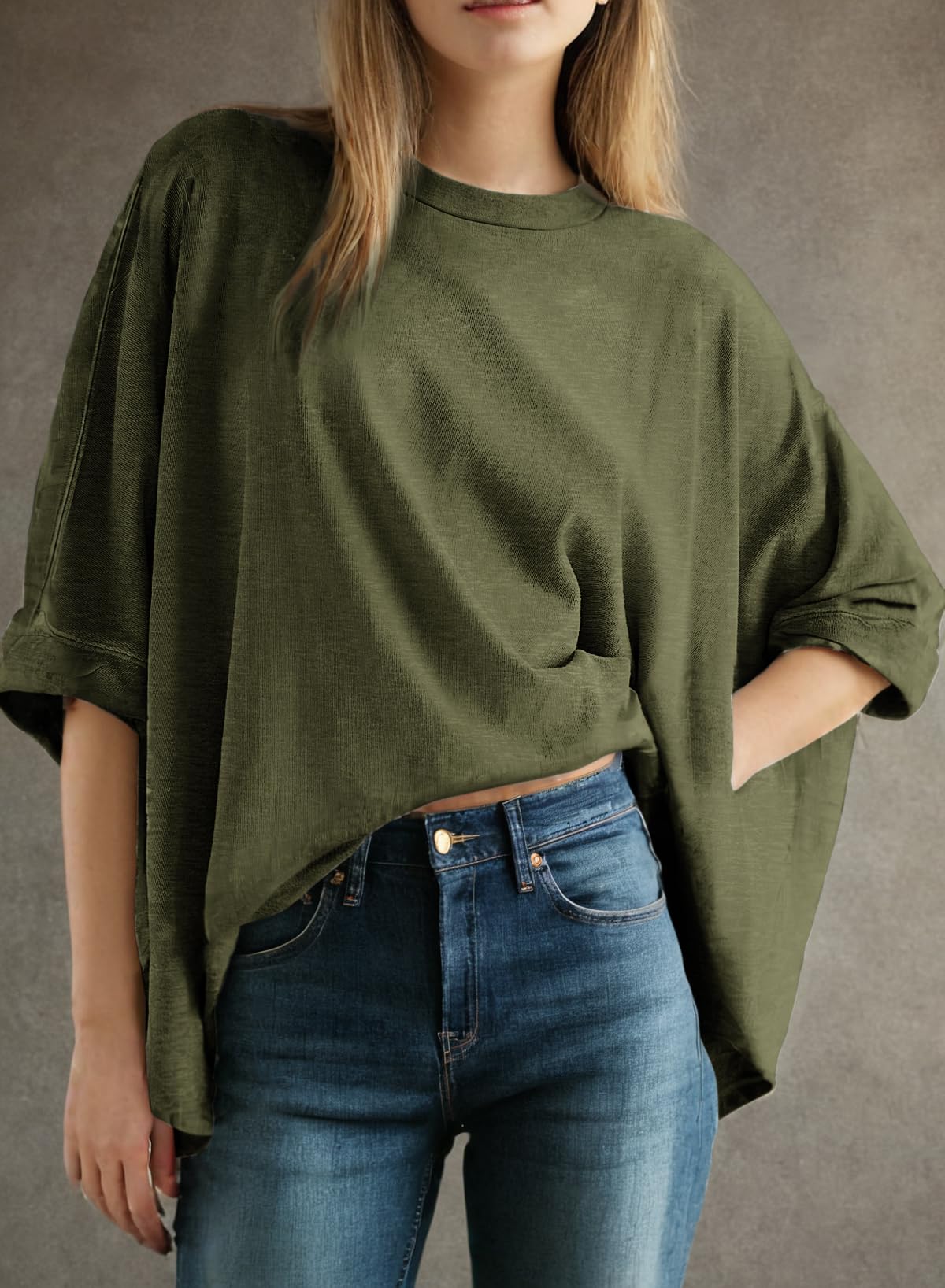 Foto 3 pulgar | Camisa Dokotoo Summer Para Mujer, Talla Grande, Color Verde Musgo - Venta Internacional.