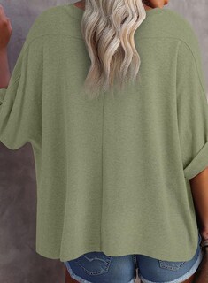 Foto 5 | Camiseta Dokotoo Para Mujer, Verano, Cuello En V, Manga Corta, Color Verde S - Venta Internacional.