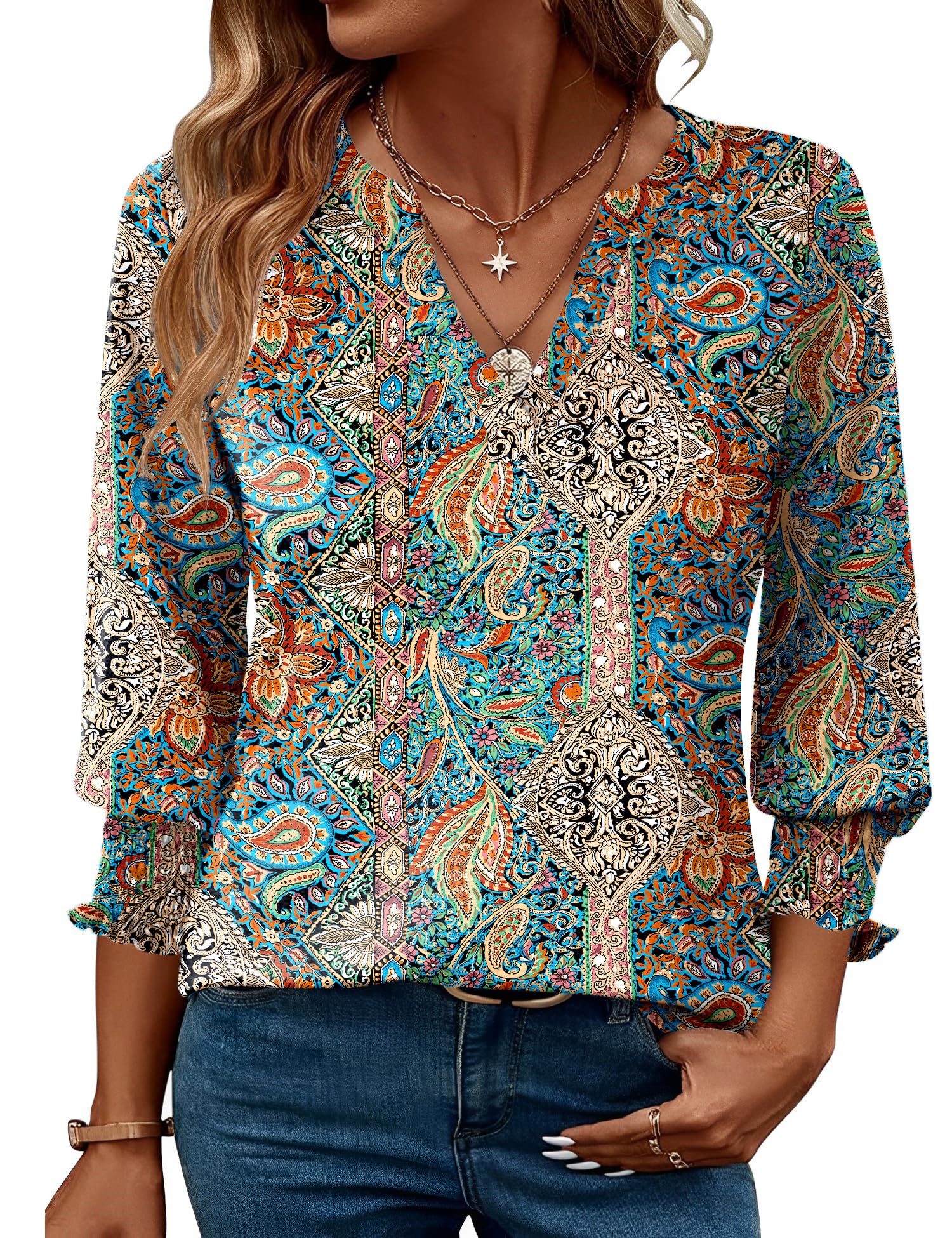 Foto 2 pulgar | Blusa Lomon Fashion 2025 De Verano Con Cuello En V Y Media Manga Para Mujer - Venta Internacional.