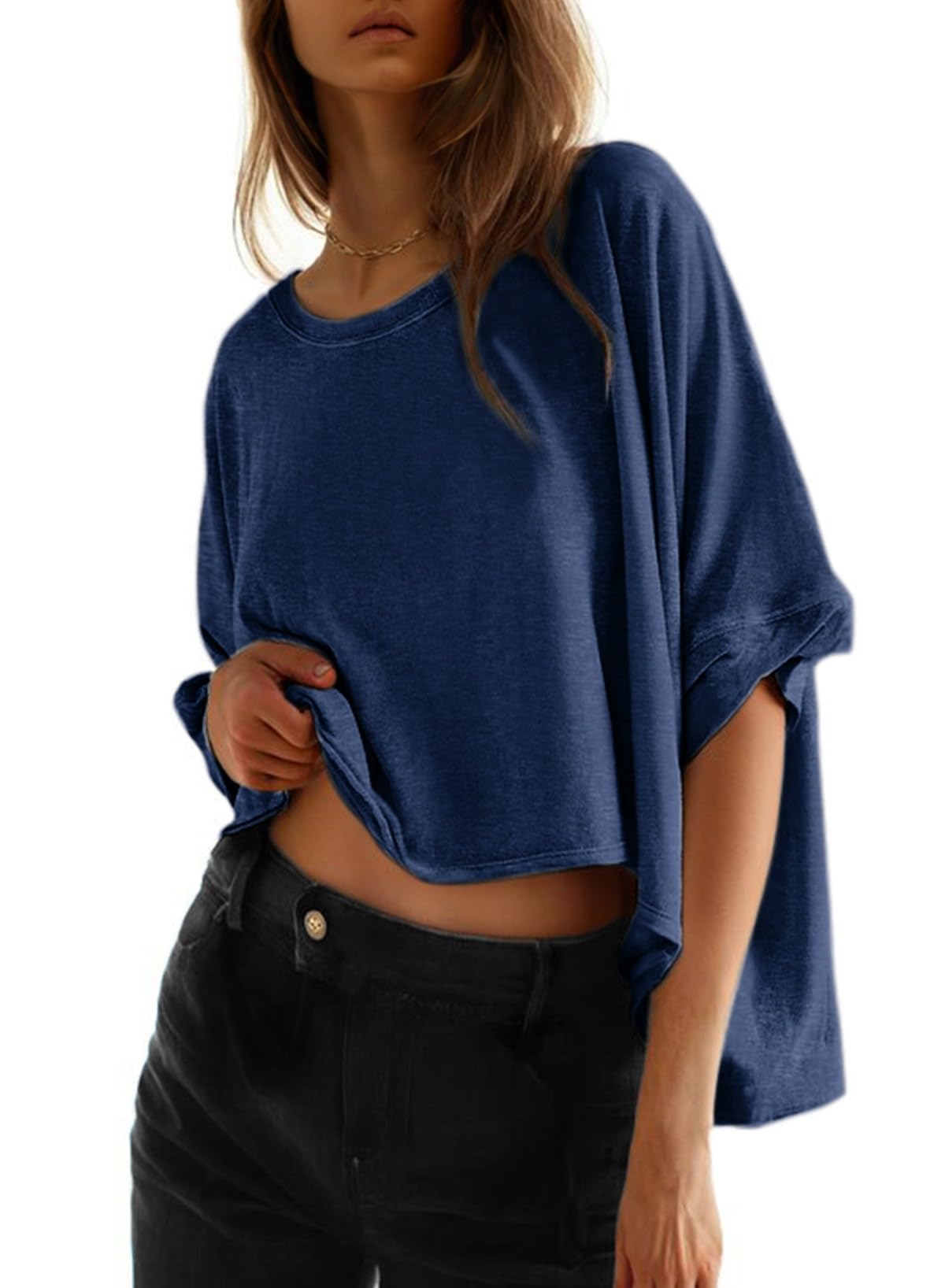 Foto 2 pulgar | Camiseta Dokotoo Summer Para Mujer, Talla Grande, Top Corto 2025 - Venta Internacional.
