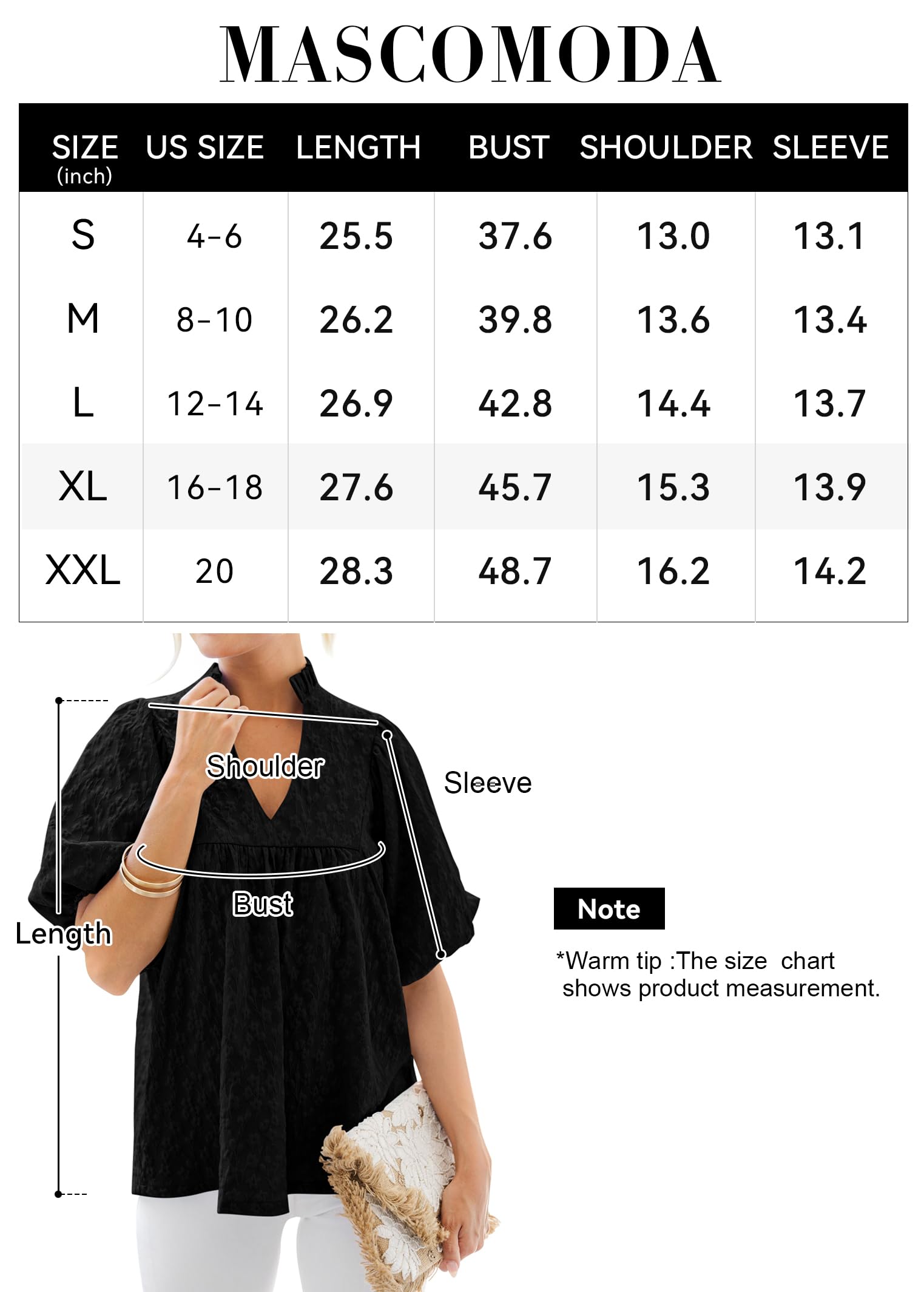 Foto 7 pulgar | Blusa Mascomoda Summer Tops 2025 Para Mujer Negra Talla M - Venta Internacional.