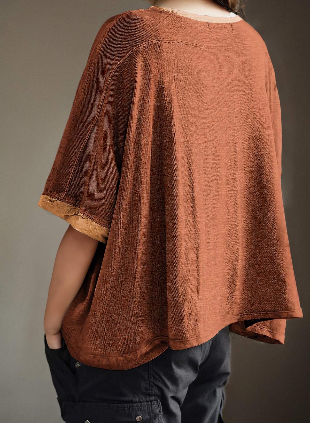 Foto 6 pulgar | Camisa Dokotoo Summer Para Mujer Con Cuello Redondo Color Block 2025 - Venta Internacional.
