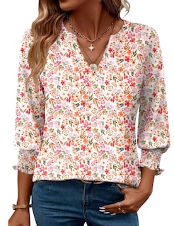 Foto 1 | Blusa Lomon Hasta El Codo Para Mujer Con Manga 3/4 Y Cuello En V - Venta Internacional.