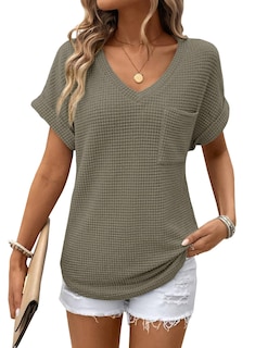 Foto 1 | Top Dokotoo, Bonito Punto Gofrado De Verano, Cuello En V, Para Mujer 2025 - Venta Internacional.