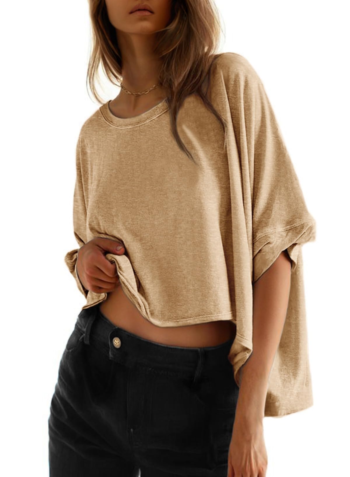 Camiseta Dokotoo Summer Para Mujer, Talla Grande, Gris Ahumado - Venta Internacional.
