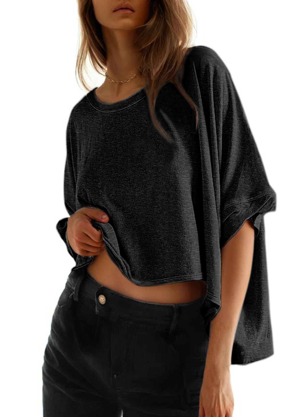 Foto 2 pulgar | Tops Dokotoo Summer - Camisetas Para Mujer, Talla Grande, Color Negro - Venta Internacional.