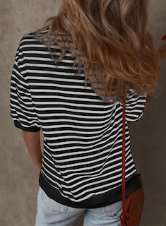 Foto 4 | Blusas De Verano Dokotoo Para Mujer Con Mangas De Farol A Rayas - Venta Internacional.