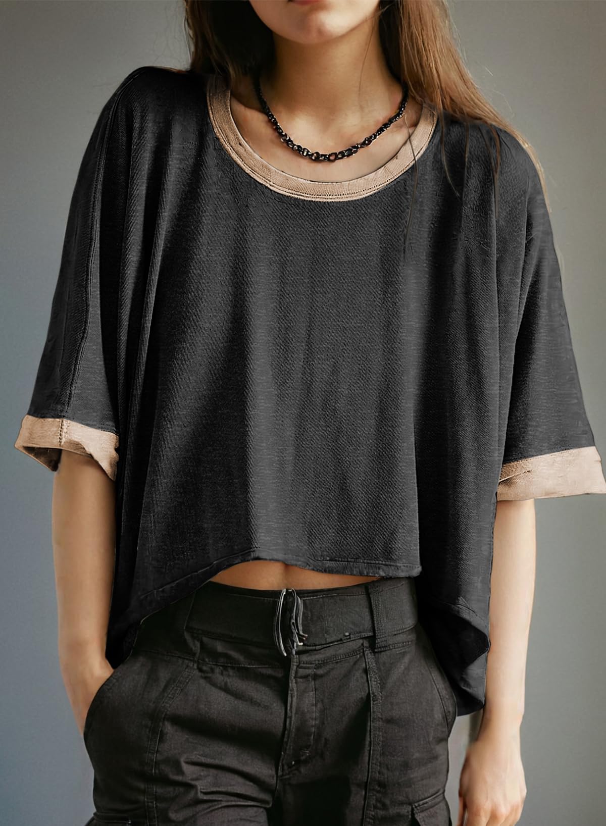 Foto 2 | Tops Dokotoo, Talla Grande, Verano, Cuello Redondo, Manga Corta, Talla 2025 - Venta Internacional.