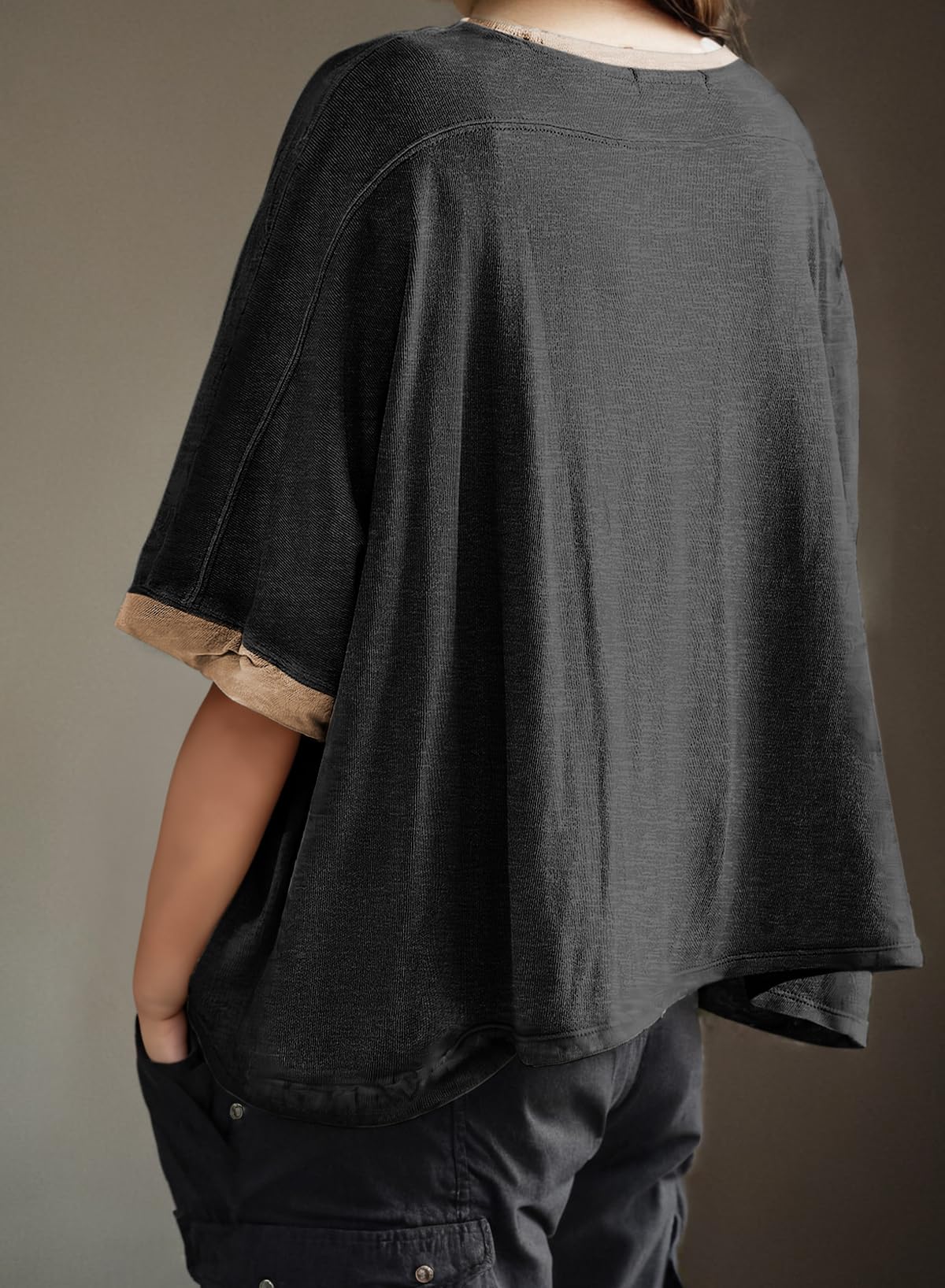 Foto 4 pulgar | Tops Dokotoo, Talla Grande, Verano, Cuello Redondo, Manga Corta, Talla 2025 - Venta Internacional.