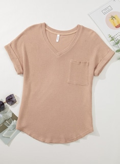 Foto 5 | Tops Dokotoo Para Mujer Con Cuello En V, Punto Gofrado, Moda, Verano 2025 - Venta Internacional.
