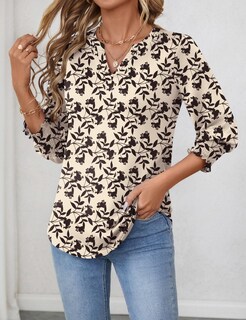 Foto 2 | Camisa Lomon Para Mujer, Verano 2025, Manga 3/4, Cuello En V - Venta Internacional.