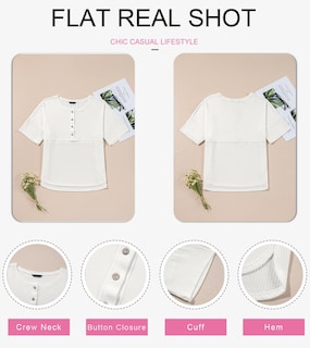 Foto 4 | Blusa Dokotoo De Punto Gofrado Con Mangas 3/4 Para Mujer, Color Blanco - Venta Internacional.