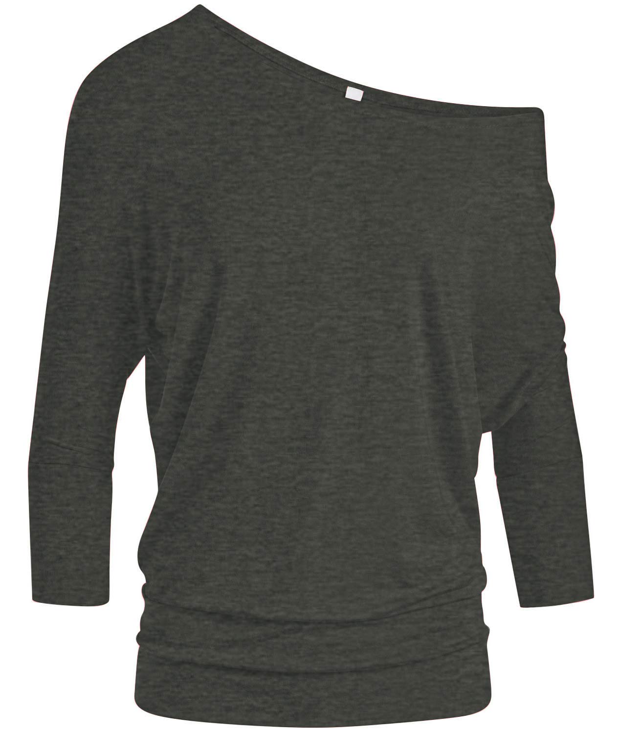 Foto 1 | Top Simlu Dolman, Manga 3/4, Drapeado, Cuello Redondo Y Cintura Con Bandas - Venta Internacional.