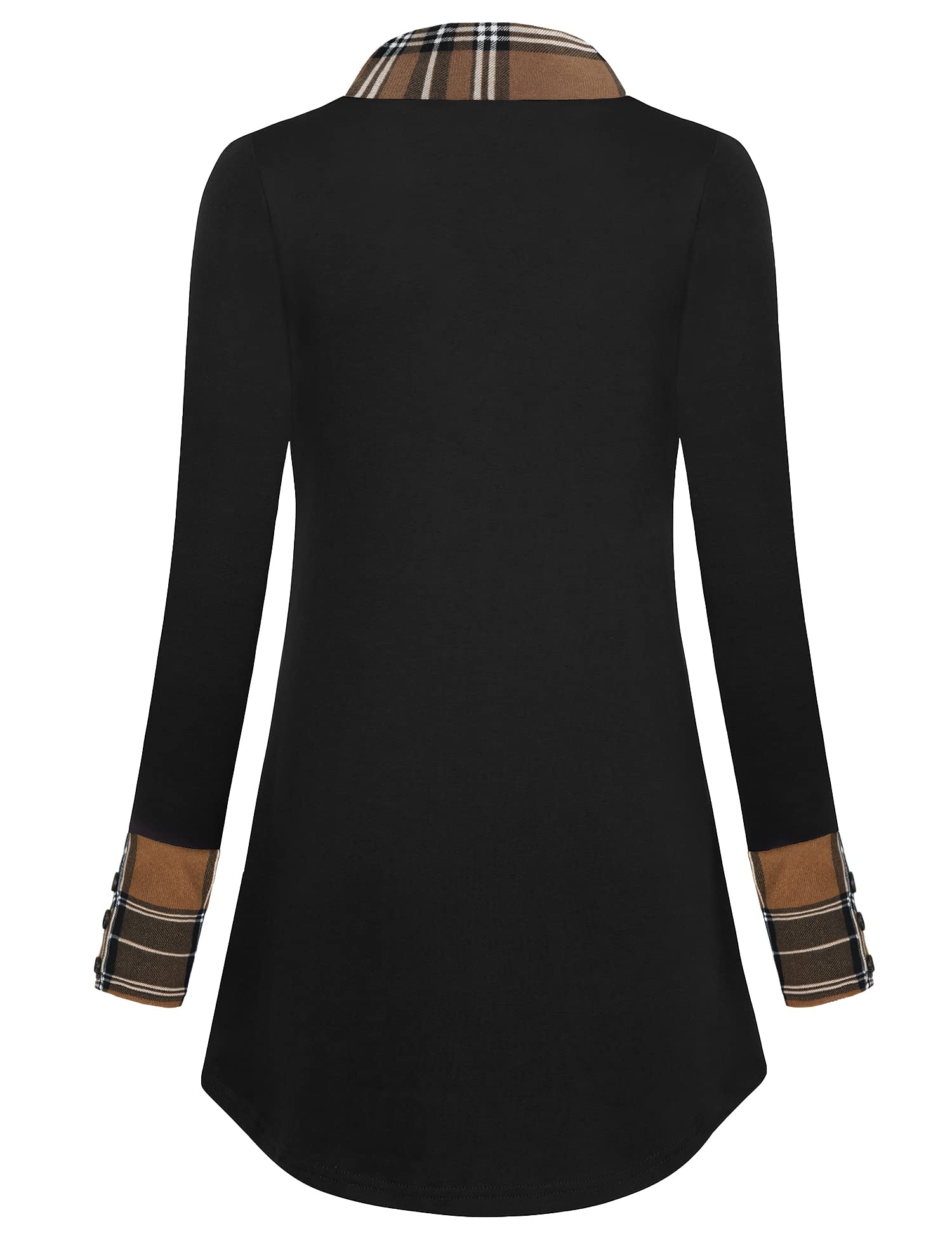 Foto 4 pulgar | Camiseta Tipo Túnica Messic Para Mujer, Manga Larga, Manga Larga, Color Café - Venta Internacional.