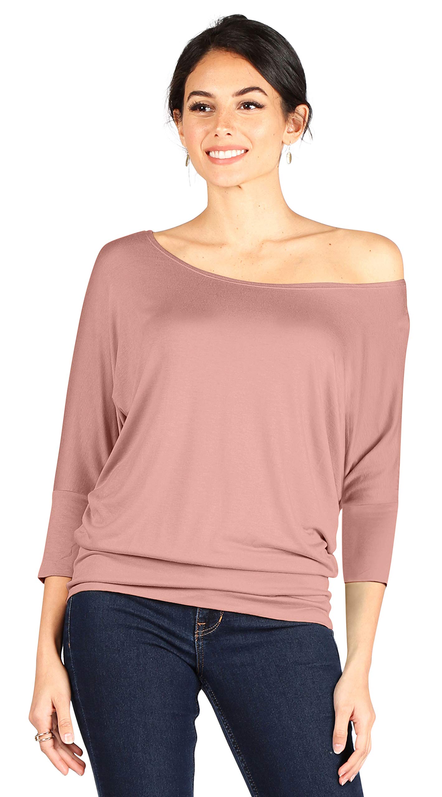 Foto 3 pulgar | Jersey Simlu Para Mujer, Jersey Con Hombros Descubiertos, Color Rosa - Venta Internacional.