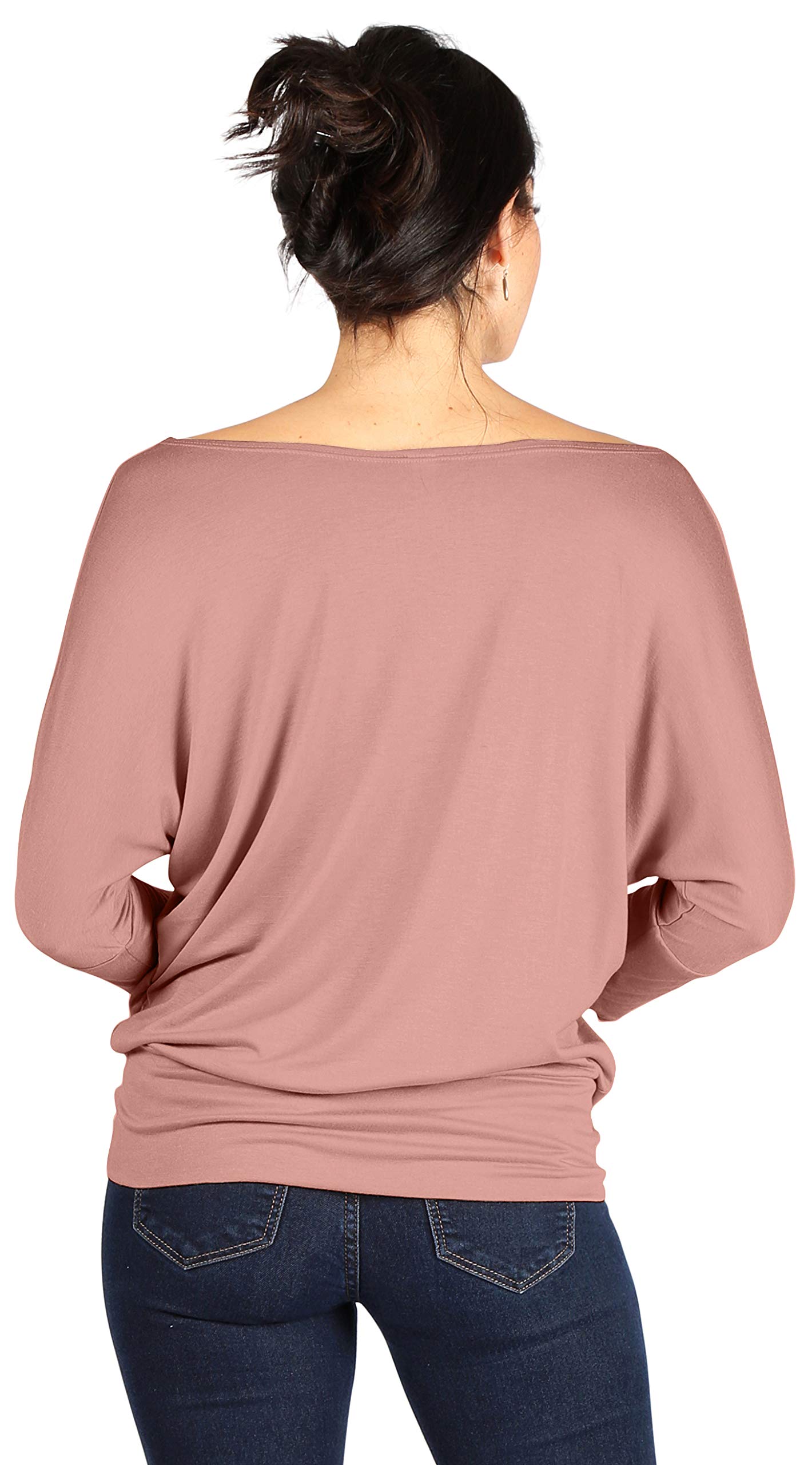 Foto 3 | Jersey Simlu Para Mujer, Jersey Con Hombros Descubiertos, Color Rosa - Venta Internacional.