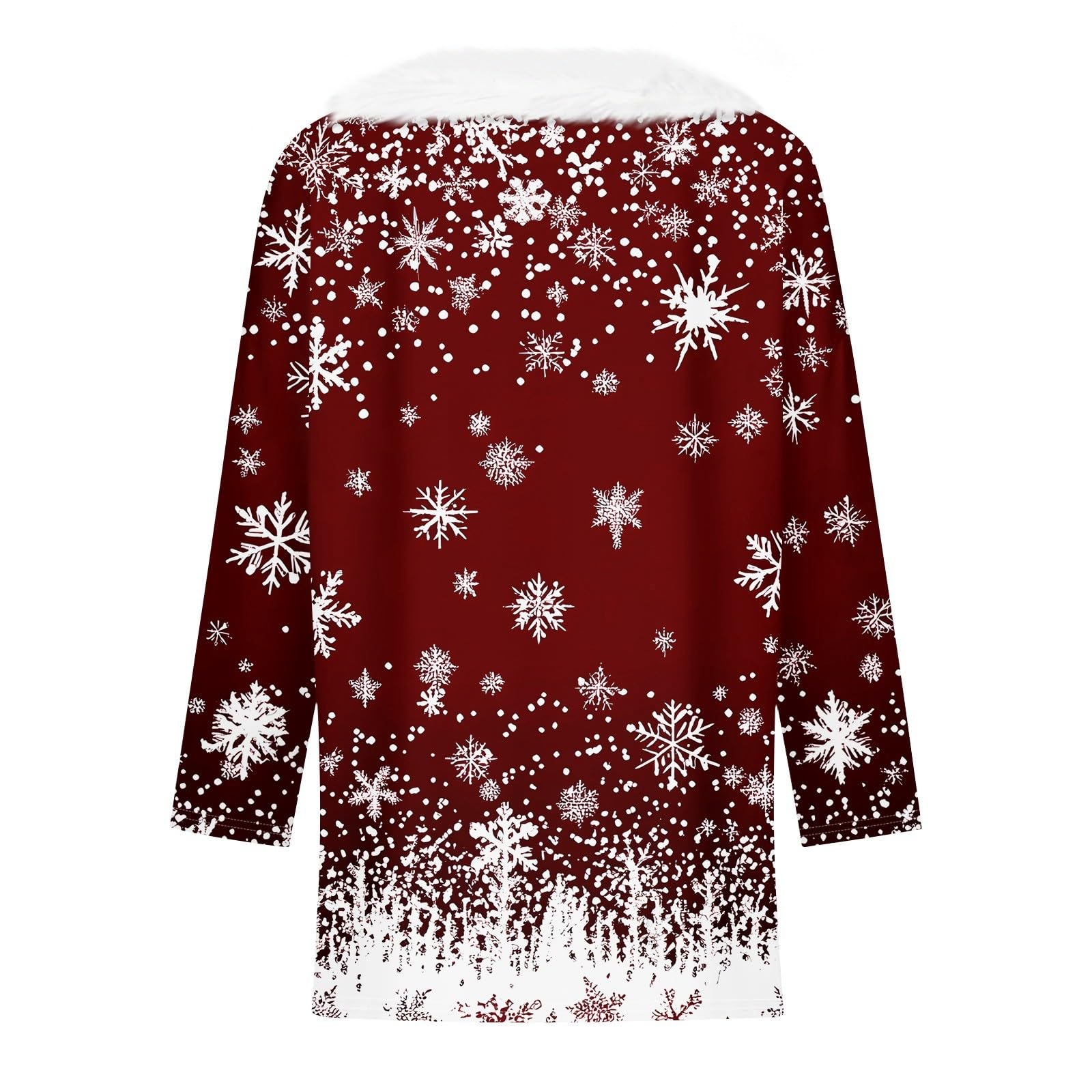Foto 6 pulgar | Jersey Navideño Cotecram Para Mujer, Talla Grande, Cuello En V, Color Vino - Venta Internacional.
