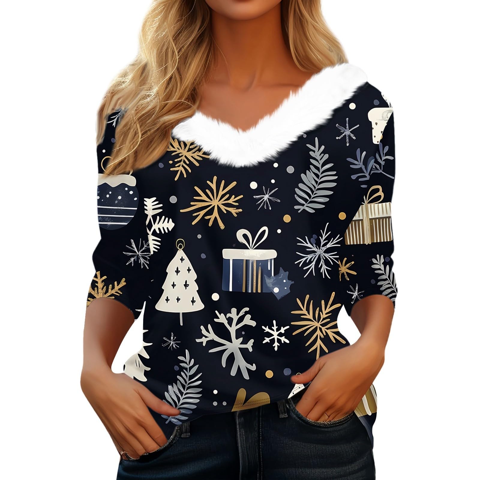 Foto 2 pulgar | Jersey Navideño Cotecram 2024 De Forro Polar Con Manga 3/4, Talla Grande - Venta Internacional.