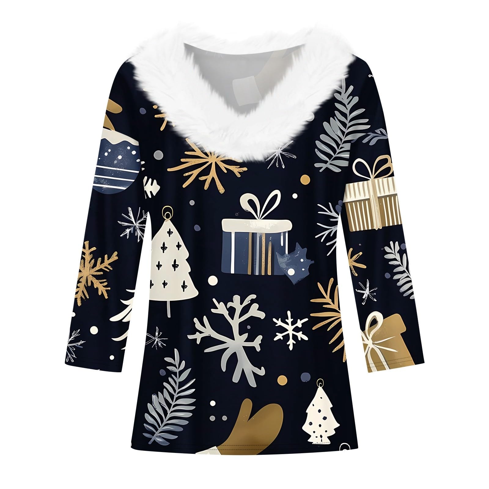 Foto 5 pulgar | Jersey Navideño Cotecram 2024 De Forro Polar Con Manga 3/4, Talla Grande - Venta Internacional.