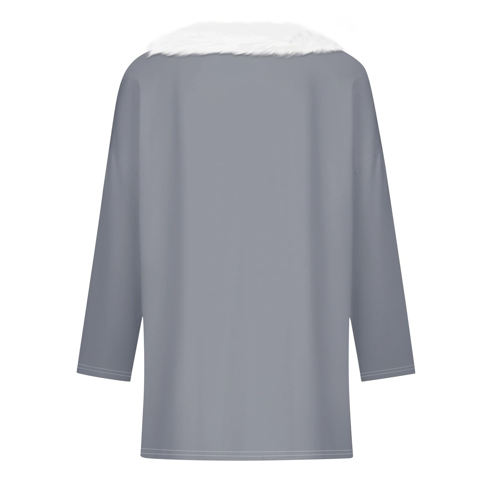 Foto 6 pulgar | Jersey Navideño Cotecram Para Mujer, Talla Grande, Cuello En V, Gris - Venta Internacional.