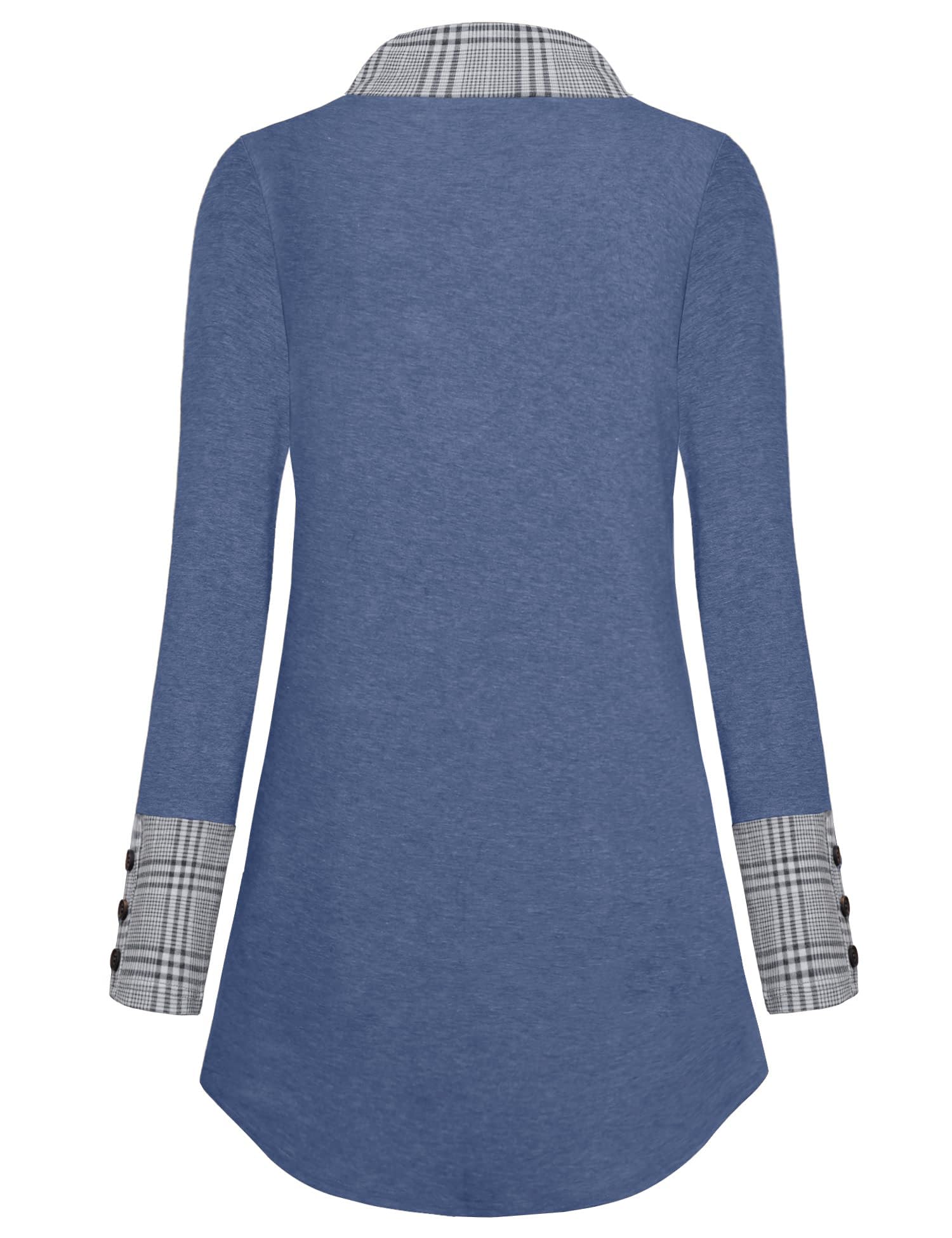 Foto 4 pulgar | Jersey Messic Para Mujer, Talla Grande, Azul Vaquero - Venta Internacional.