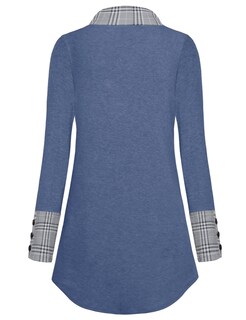 Foto 3 | Jersey Messic Para Mujer, Talla Grande, Azul Vaquero - Venta Internacional.
