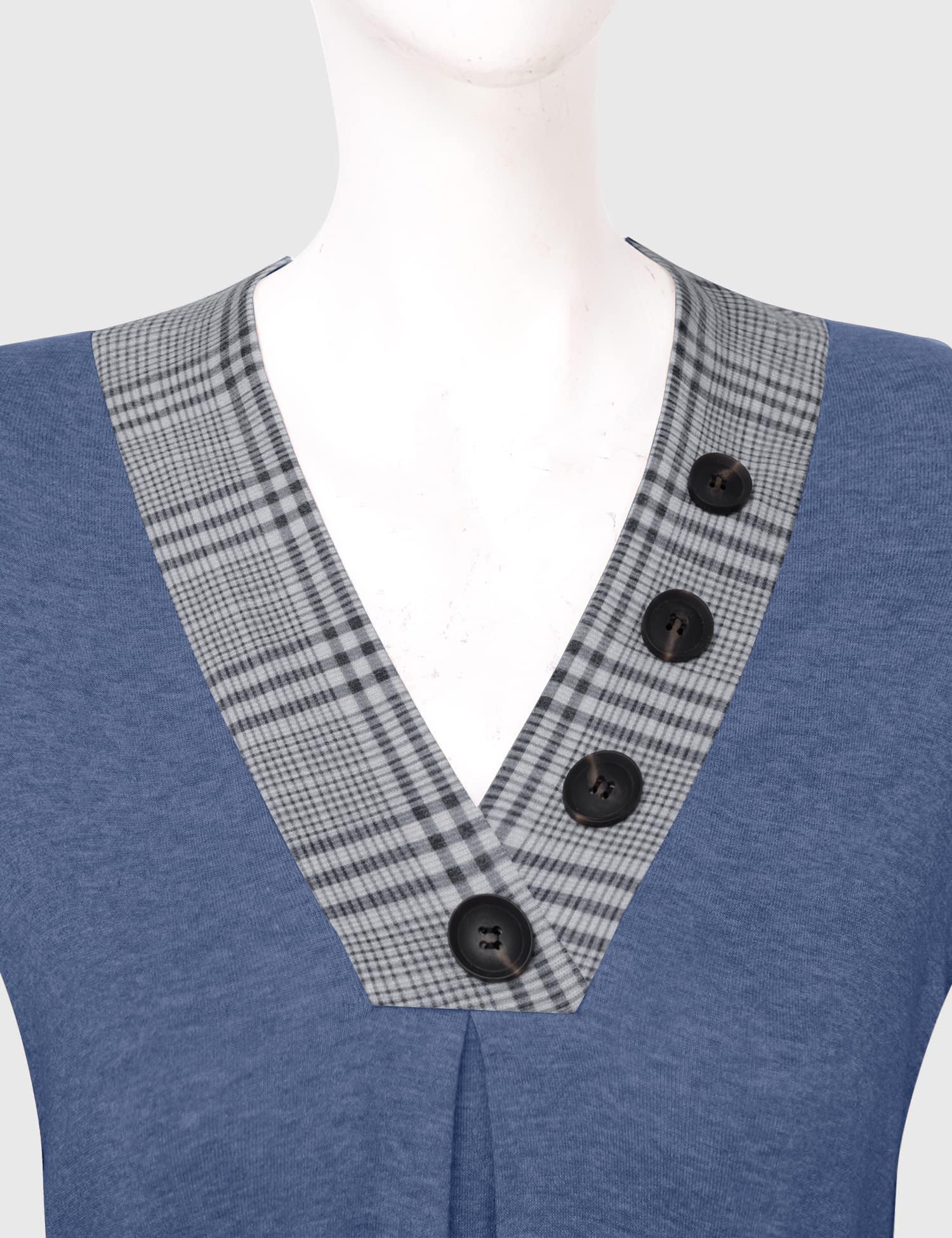 Foto 5 pulgar | Jersey Messic Para Mujer, Talla Grande, Azul Vaquero - Venta Internacional.
