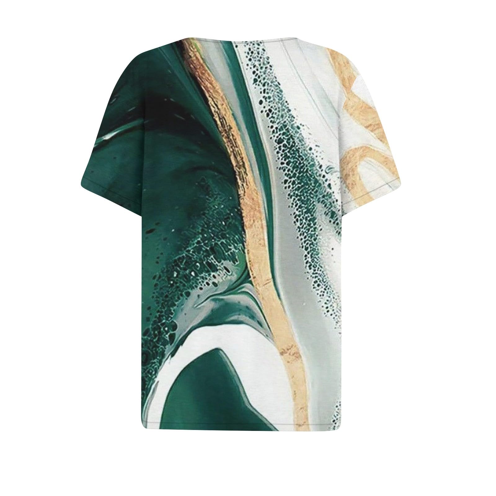 Foto 6 pulgar | Camiseta Tipo Túnica Cotecram Para Mujer, Verano 2024, Estampado Bohemio, Verde, Talla L - Venta Internacional.
