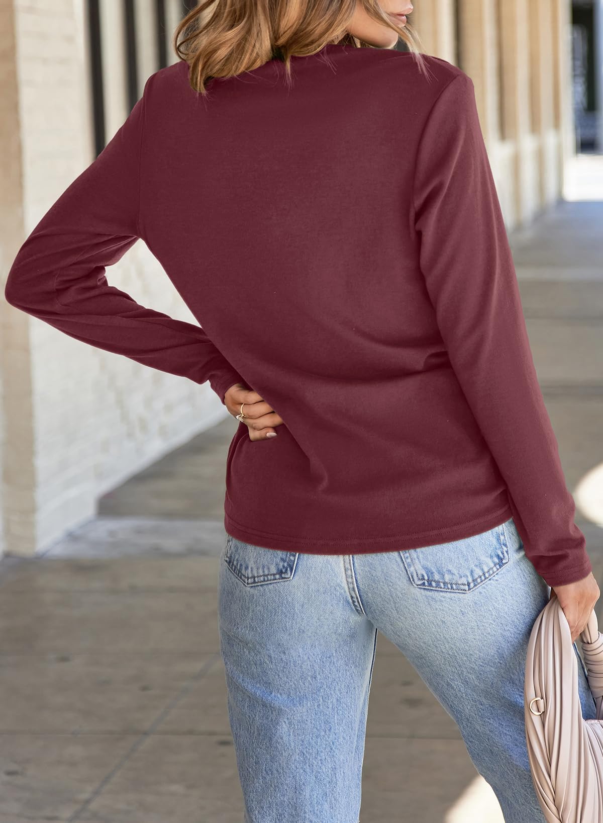 Foto 5 pulgar | Blusas Evaless Para Mujer, Verano Y Otoño, Casual, Color Rojo Xl - Venta Internacional.