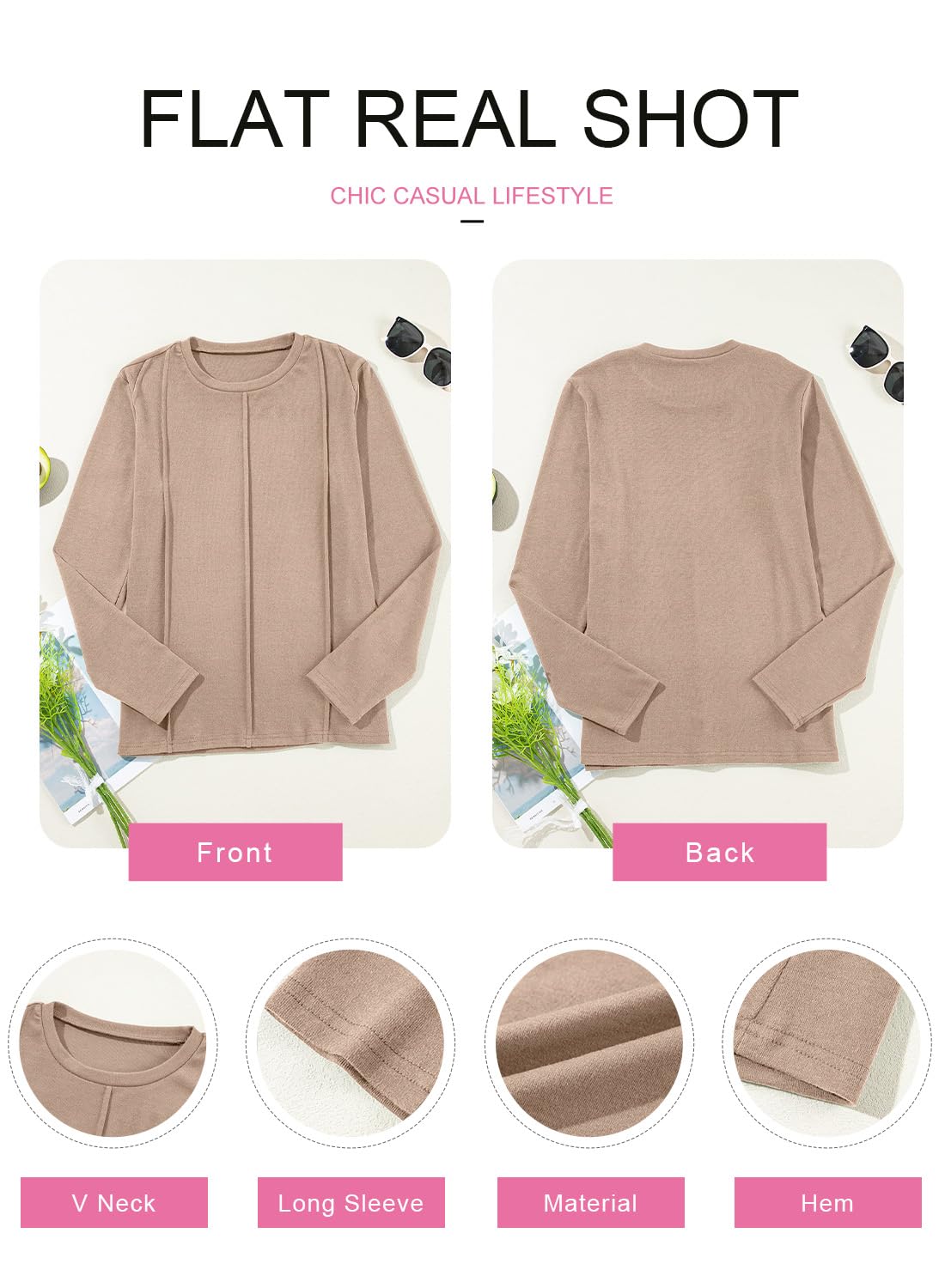 Foto 6 pulgar | Tops Evaless De Manga Larga Para Mujer, Casual, De Verano Y Otoño - Venta Internacional.
