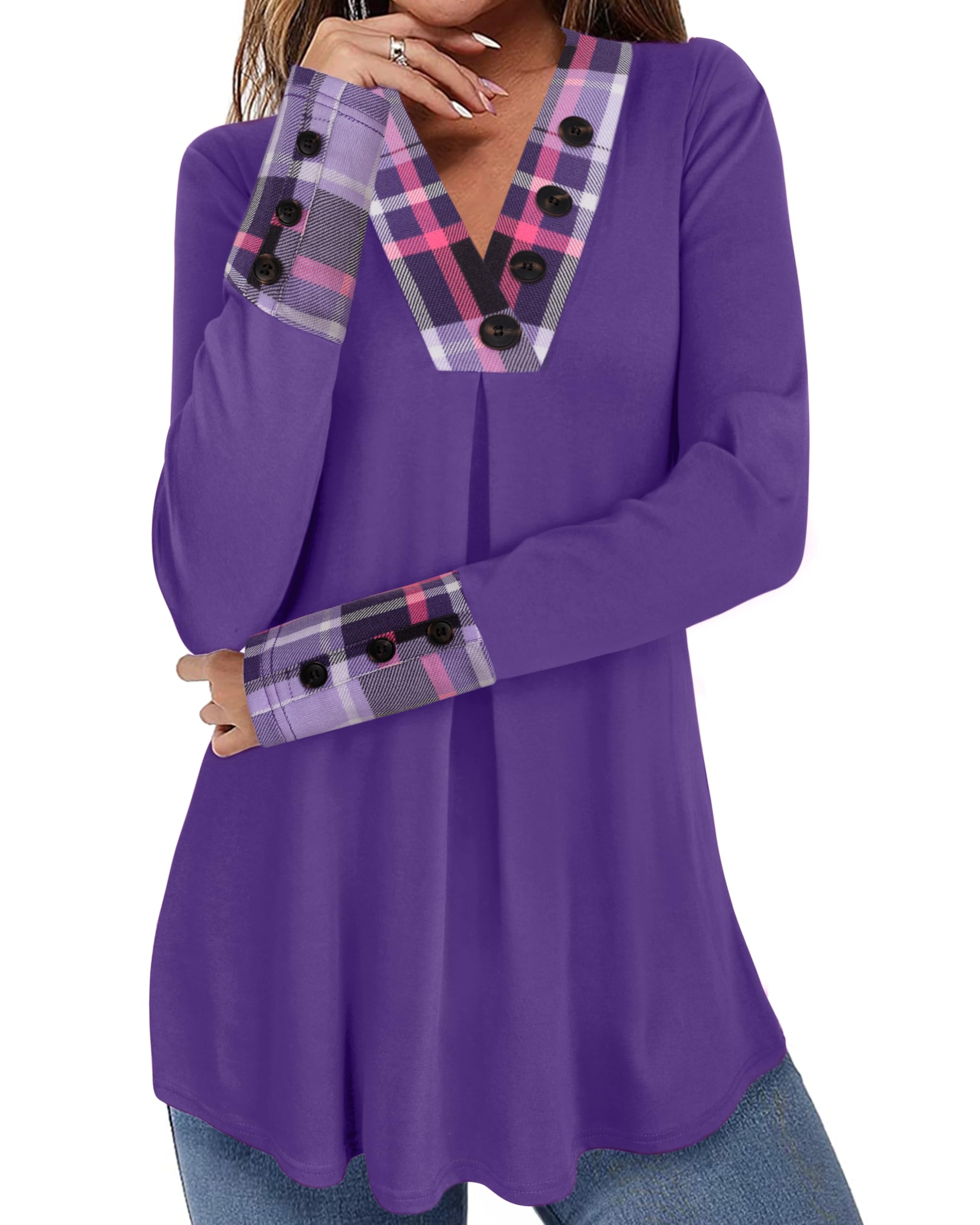 Foto 3 pulgar | Blusas Tipo Túnica Messic Dressy Para Mujer, Otoño-invierno, Talla Grande - Venta Internacional.
