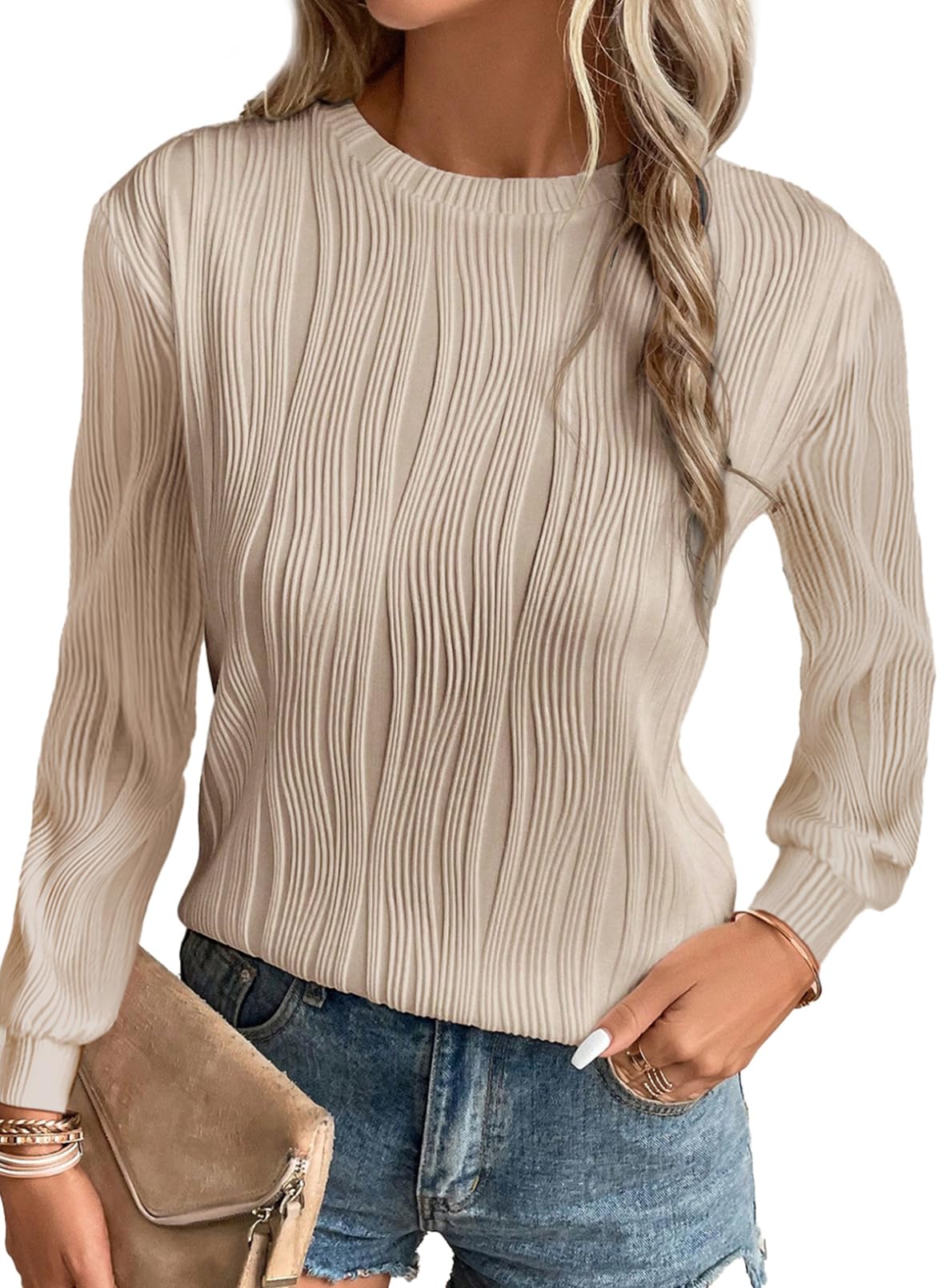 Foto 1 | Top Evaless De Manga Larga Para Mujer, Casual, Casual, Primavera/otoño - Venta Internacional.