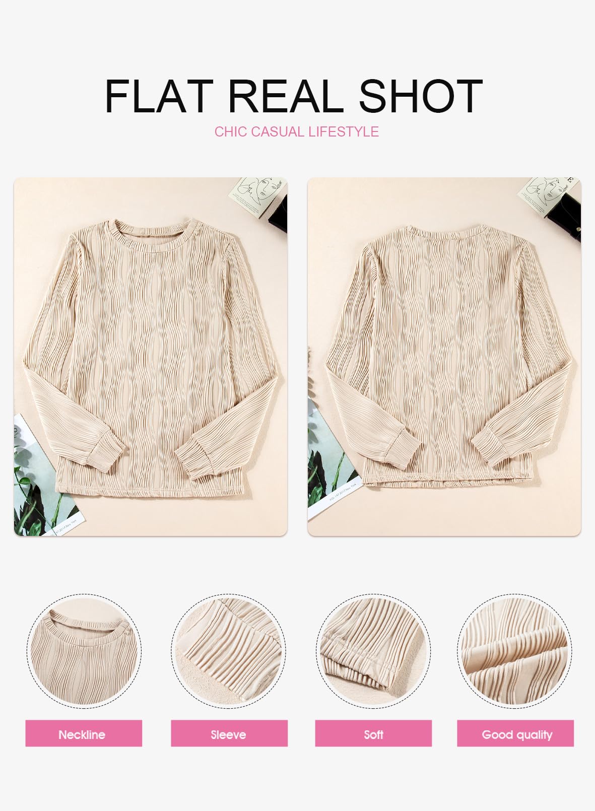 Foto 6 pulgar | Top Evaless De Manga Larga Para Mujer, Casual, Casual, Primavera/otoño - Venta Internacional.