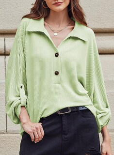 Foto 2 | Camiseta Tipo Túnica Astylish Con Cuello En V, Color Aguamarina, Para Mujer, Talla Xxl - Venta Internacional.