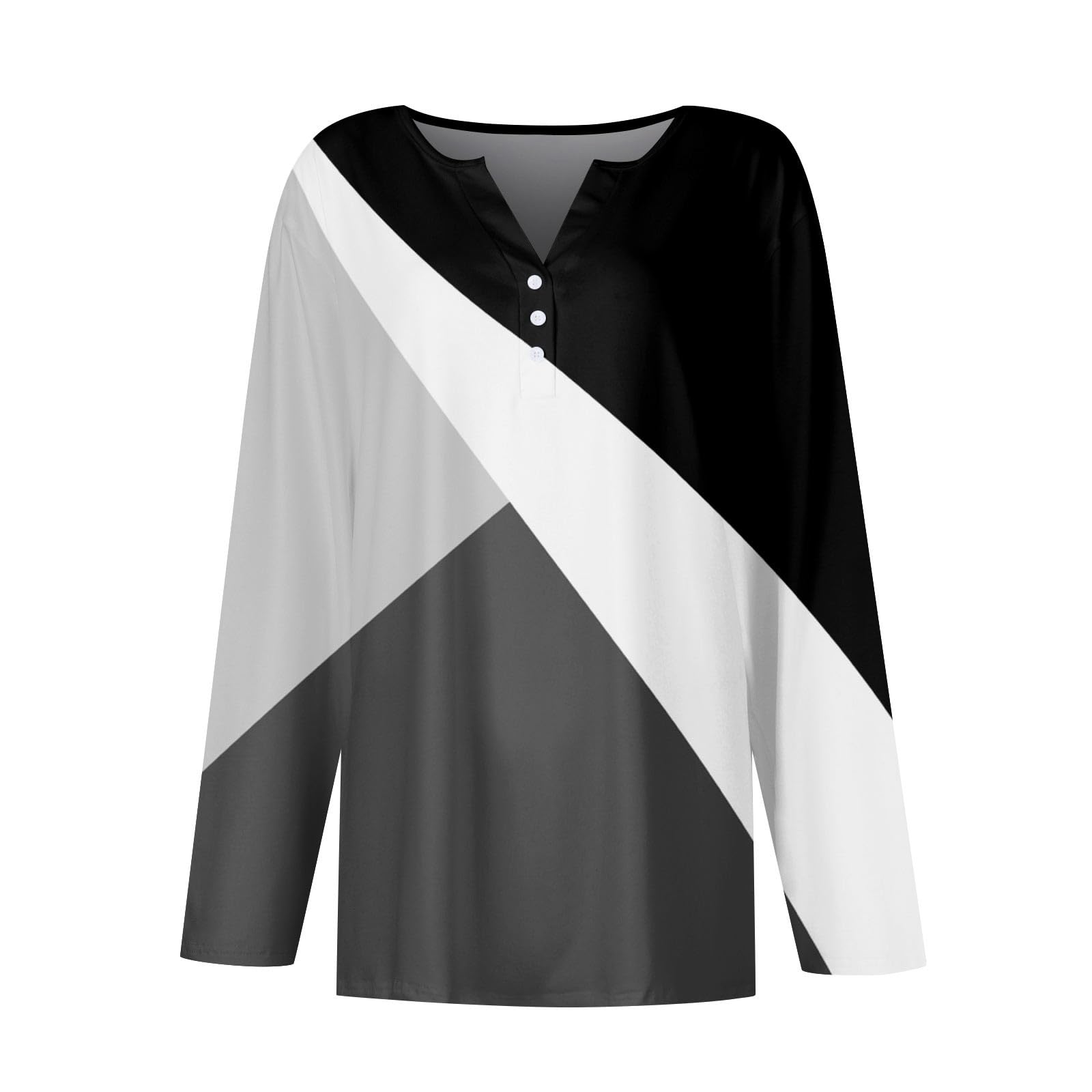 Foto 5 pulgar | Top Cotecram Para Mujer, Cuello En V, Manga Larga, Holgado, Talla Xxl - Venta Internacional.