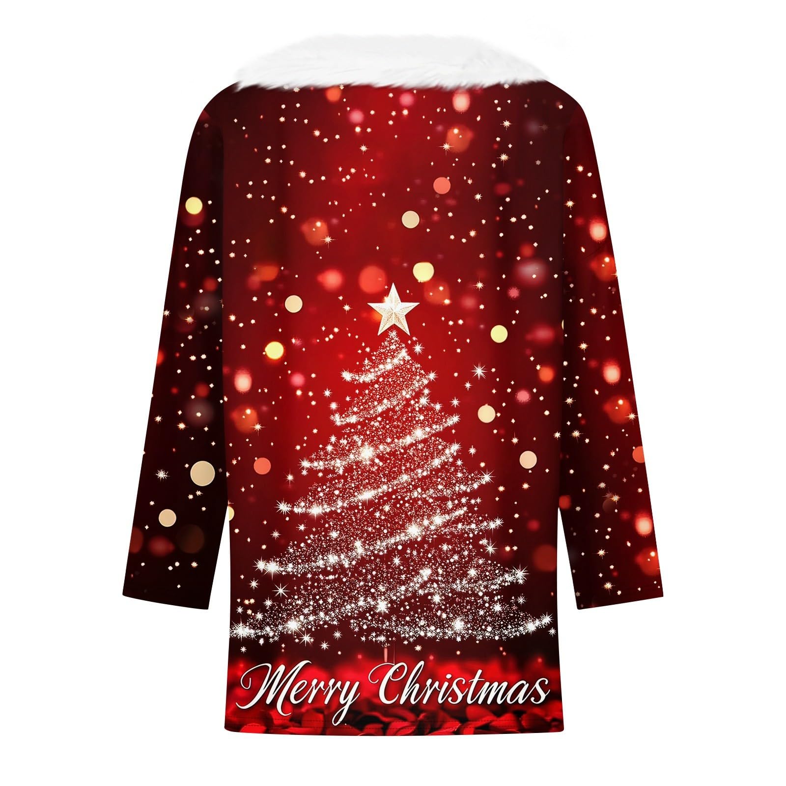 Foto 5 | Suéter Navideño Cotecram Para Mujer, Forro Polar, Manga 3/4, Corte Holgado - Venta Internacional.