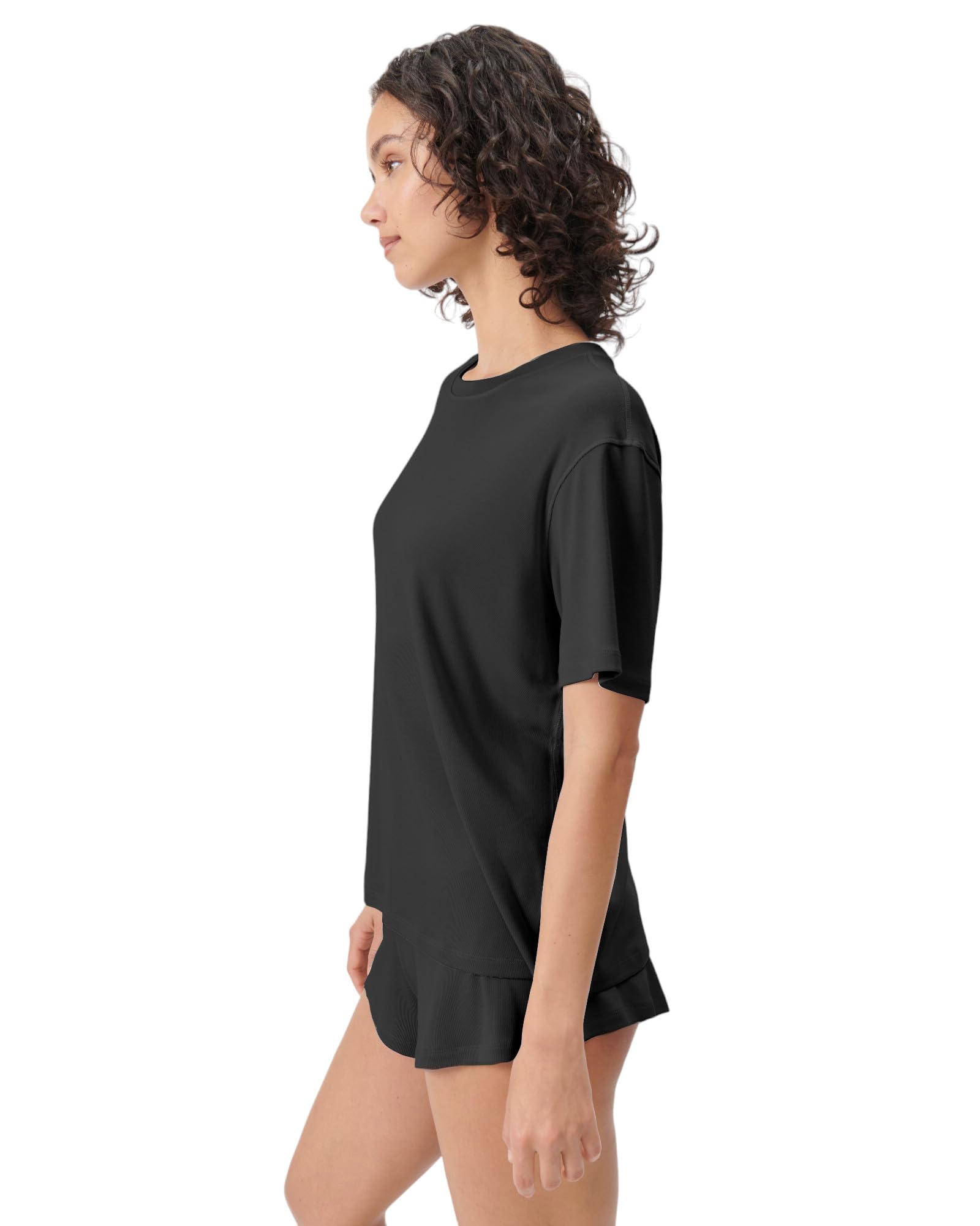 Foto 4 pulgar | Camiseta Florence By Mills Cozy Crush Para Mujer Negra Xs - Venta Internacional.