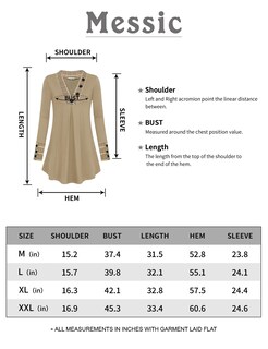 Foto 6 | Blusas De Invierno Messic Para Mujer 2024, Manga Larga, Cuello En V, Xxl - Venta Internacional.