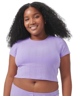 Foto 1 | Camiseta Florence By Mills Cozy Crush De Manga Corta Millie Lavender - Venta Internacional.