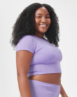 Foto 2 | Camiseta Florence By Mills Cozy Crush De Manga Corta Millie Lavender - Venta Internacional.