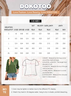 Foto 6 | Tops Dokotoo - Camisetas Con Cuello En V Para Mujer, Manga Corta, Color Azul Oscuro - Venta Internacional.