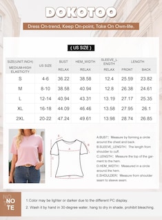 Foto 6 | Camisetas Dokotoo Summer 2025 Para Mujer, Cuello Redondo Y Manga Corta - Venta Internacional.
