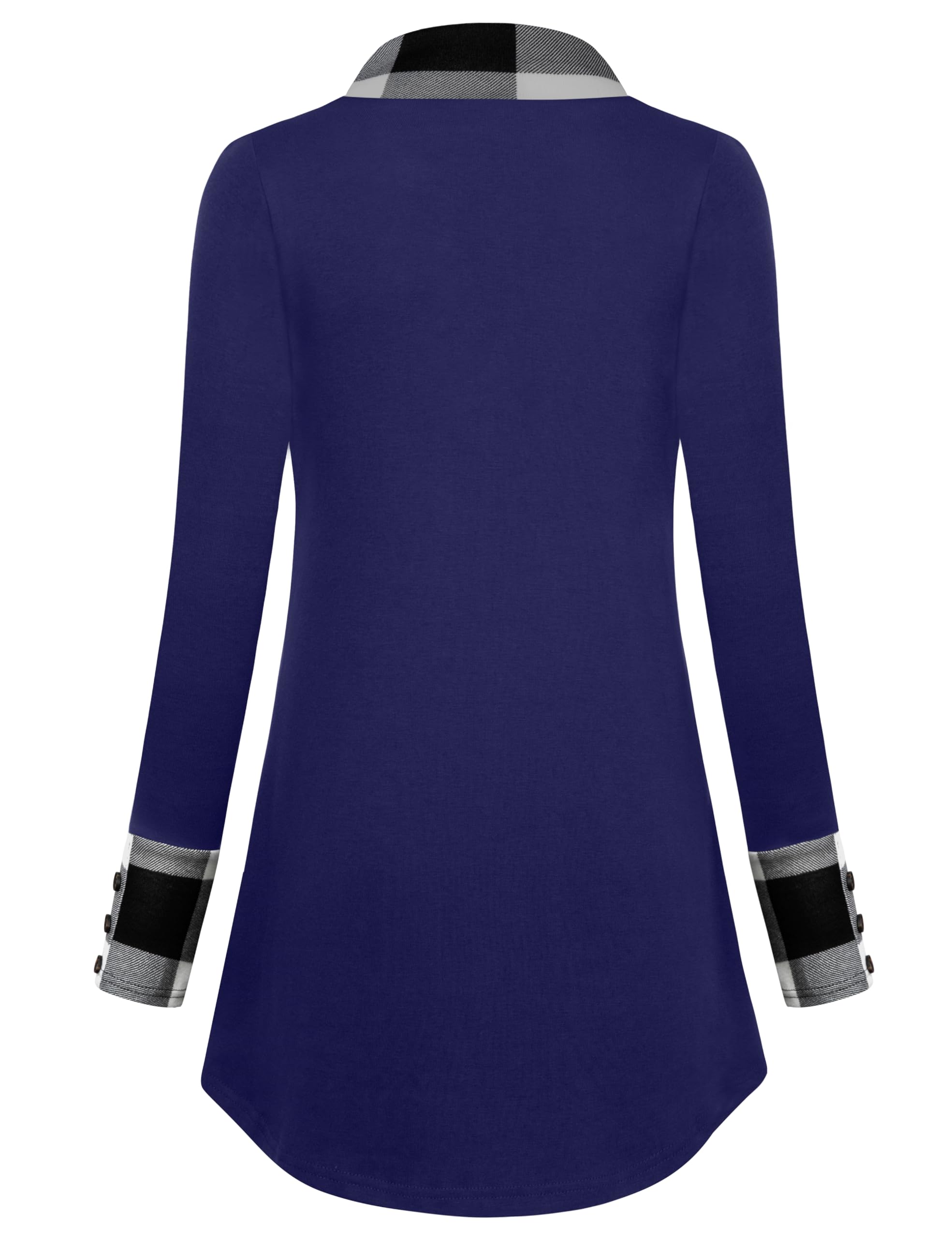 Foto 4 pulgar | Camisa Messic Para Mujer De Manga Larga Con Cuello En V, Color Azul Sodalita - Venta Internacional.