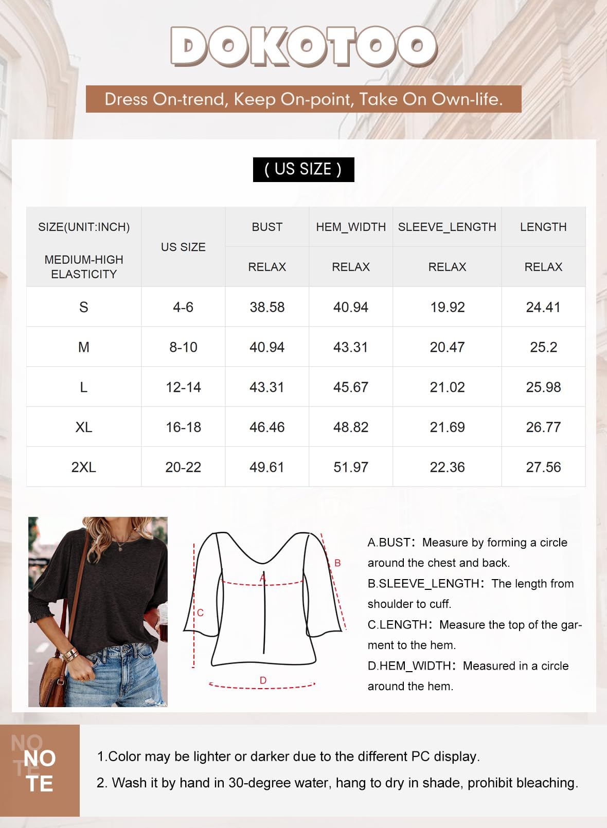 Foto 6 pulgar | Las Mejores Camisas De Manga Larga Para Mujer Dokotoo Coffee Fall 2024 - Venta Internacional.