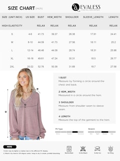 Foto 6 | Blusa Tipo Túnica Evaless, Manga Larga, Cuello En V, Holgada, Gris, 2xl - Venta Internacional.