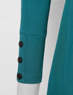 Foto 5 | Camiseta Tipo Túnica Messic Para Mujer, Moda De Otoño 2024, Cuello En V, Color Cian Oscuro - Venta Internacional.