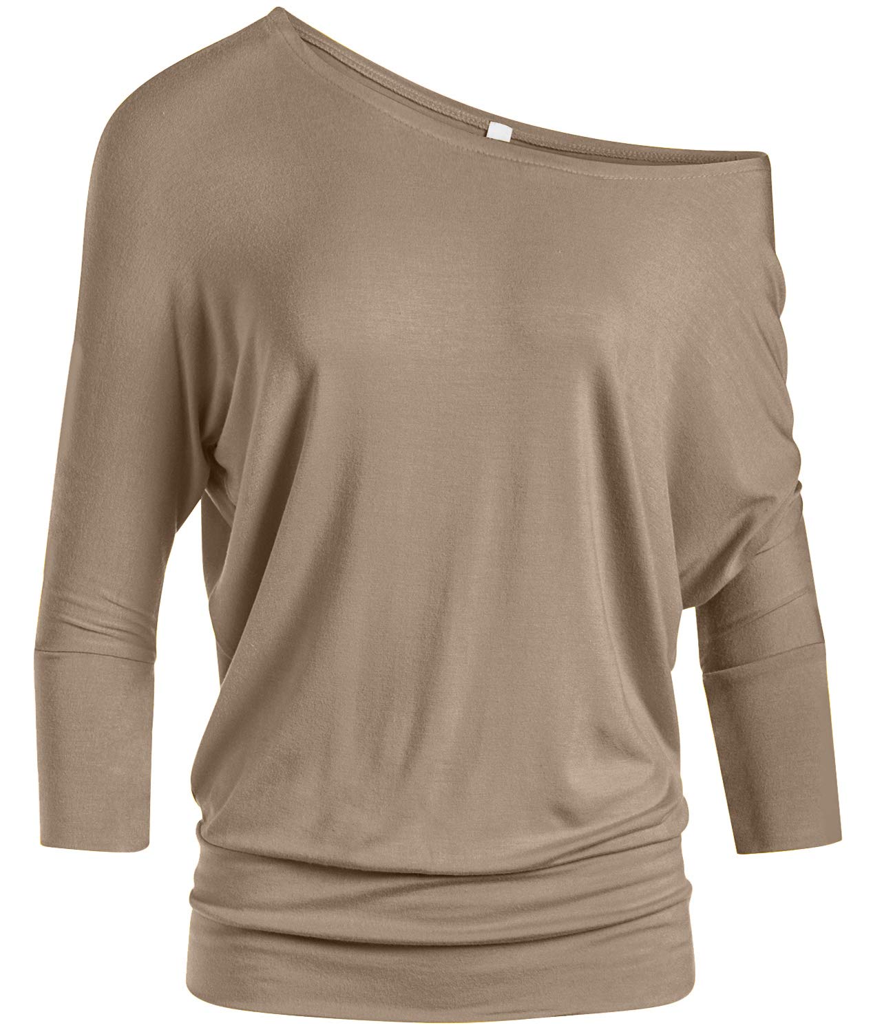 Foto 2 pulgar | Camisa Simlu Para Mujer, Caqui, Manga Larga, Cuello Redondo, Talla Xxl - Venta Internacional.